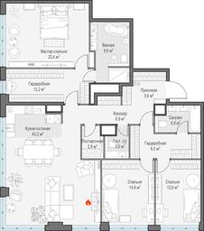 2-BD Apartment Sale, 149 sq. m. at West Garden, Minskaya Street, 1Вс1, Moscow, Russia #4