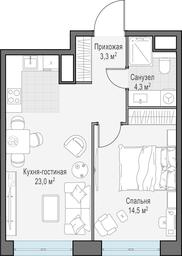 1-BD Apartment Sale, 45.2 sq. m. at West Garden, Minskaya Street, 1Вс1, Moscow, Russia #4