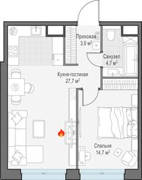 1-BD Apartment Sale, 52.4 sq. m. at West Garden, Minskaya Street, 1Вс1, Moscow, Russia #2