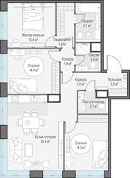 2-BD Apartment Sale, 98.6平方米 at West Garden, Minskaya Street, 1Вс1, Moscow, Russia #2 2-BD Apartment Sale, 98.6平方米 at West Garden, Minskaya Street, 1Вс1, Moscow, Russia #2