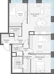 2-BD Apartment Sale, 98.6平方米 at West Garden, Minskaya Street, 1Вс1, Moscow, Russia #4