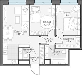 1-BD Apartment Sale, 68.7 sq. m. at West Garden, Minskaya Street, 1Вс1, Moscow, Russia #4