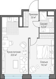 1-BD Apartment Sale, 44.5 sq. m. at West Garden, Minskaya Street, 1Вс1, Moscow, Russia #4
