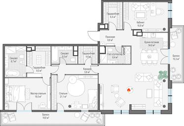 4-BD Apartment Sale, 171.3 sq. m. at West Garden, Minskaya Street, 1Вс1, Moscow, Russia #4