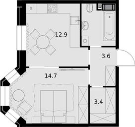 1-BD Apartment Sale, 39.6 sq. m. at Teatralnyi Kvartal, Rotmistrova Street, 2, Moscow, Russia #3 1-BD Apartment Sale, 39.6 sq. m. at Teatralnyi Kvartal, Rotmistrova Street, 2, Moscow, Russia #3