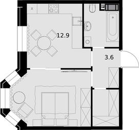 1-BD Apartment Sale, 39.6 sq. m. at Teatralnyi Kvartal, Rotmistrova Street, 2, Moscow, Russia #2 1-BD Apartment Sale, 39.6 sq. m. at Teatralnyi Kvartal, Rotmistrova Street, 2, Moscow, Russia #2