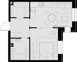 1-BD Apartment Sale, 38.5 sq. m. at Teatralnyi Kvartal, Rotmistrova Street, 2, Moscow, Russia #2