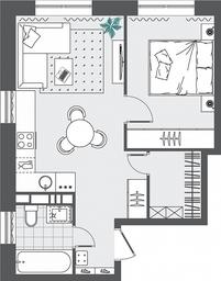 1-BD Apartment Sale, 40.04 sq. m. at Kvartal Rumyantsevo, ulitsa Admirala Kornilova, с1, Mosrentgen Settlement, Moscow, Russia #3