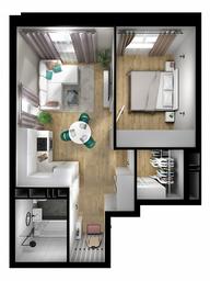 1-BD Apartment Sale, 40.04 sq. m. at Kvartal Rumyantsevo, ulitsa Admirala Kornilova, с1, Mosrentgen Settlement, Moscow, Russia #4