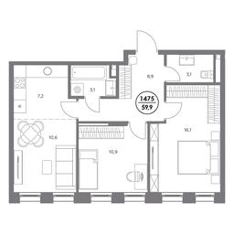 3-BD Apartment Sale, 59.9 sq. m. at Admiral, Shosseynaya Street, 4А, Moscow, Russia #3 3-BD Apartment Sale, 59.9 sq. m. at Admiral, Shosseynaya Street, 4А, Moscow, Russia #3