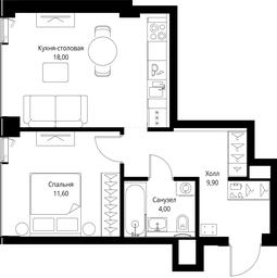 1-BD Apartment Sale, 43.5 sq. m. at VEER, Vereyskaya Street, Moscow, Russia #3 1-BD Apartment Sale, 43.5 sq. m. at VEER, Vereyskaya Street, Moscow, Russia #3