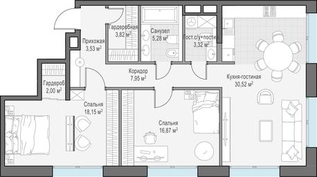 Продажа 1-комн. квартиры, 91,5 м² в ЖК «Сервисные резиденции в клубных особняках «Ильинка 3/8»», улица Ильинка, 3/8с4, Москва, Россия #3 Продажа 1-комн. квартиры, 91,5 м² в ЖК «Сервисные резиденции в клубных особняках «Ильинка 3/8»», улица Ильинка, 3/8с4, Москва, Россия #3