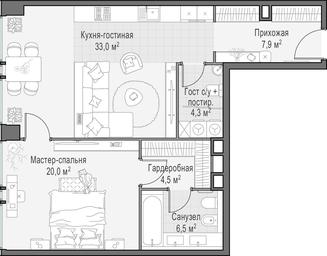 1-BD Apartment Sale, 76.5平方米 at Life Time, Sergeya Makeyeva Street, вл11/9с1-10, Moscow, Russia #2 1-BD Apartment Sale, 76.5平方米 at Life Time, Sergeya Makeyeva Street, вл11/9с1-10, Moscow, Russia #2