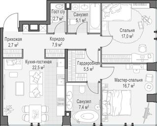 Продажа 1-комн. квартиры, 87,5 м² в ЖК «Роскошный квартал LIFE TIME (ЛАЙФ ТАЙМ)», улица Сергея Макеева, вл11/9с1-10, Москва, Россия #2 Продажа 1-комн. квартиры, 87,5 м² в ЖК «Роскошный квартал LIFE TIME (ЛАЙФ ТАЙМ)», улица Сергея Макеева, вл11/9с1-10, Москва, Россия #2