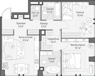 1-BD Apartment Sale, 86.9 sq. m. at Life Time, Sergeya Makeyeva Street, вл11/9с1-10, Moscow, Russia #3 1-BD Apartment Sale, 86.9 sq. m. at Life Time, Sergeya Makeyeva Street, вл11/9с1-10, Moscow, Russia #3