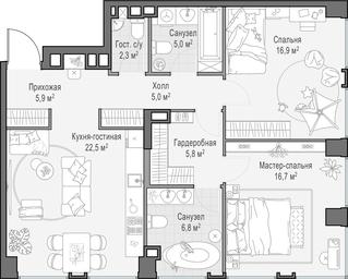 Продажа 1-комн. квартиры, 86,4 м² в ЖК «Роскошный квартал LIFE TIME (ЛАЙФ ТАЙМ)», улица Сергея Макеева, вл11/9с1-10, Москва, Россия #3 Продажа 1-комн. квартиры, 86,4 м² в ЖК «Роскошный квартал LIFE TIME (ЛАЙФ ТАЙМ)», улица Сергея Макеева, вл11/9с1-10, Москва, Россия #3