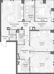 2-BD Apartment Sale, 139.3 sq. m. at Life Time, Sergeya Makeyeva Street, вл11/9с1-10, Moscow, Russia #2 2-BD Apartment Sale, 139.3 sq. m. at Life Time, Sergeya Makeyeva Street, вл11/9с1-10, Moscow, Russia #2