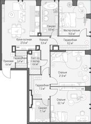 2-BD Apartment Sale, 138.7 sq. m. at Life Time, Sergeya Makeyeva Street, вл11/9с1-10, Moscow, Russia #2 2-BD Apartment Sale, 138.7 sq. m. at Life Time, Sergeya Makeyeva Street, вл11/9с1-10, Moscow, Russia #2