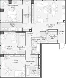 4-BD Apartment Sale, 158.2平方米 at Life Time, Sergeya Makeyeva Street, вл11/9с1-10, Moscow, Russia #4