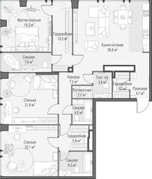 4-BD Apartment Sale, 157.3 sq. m. at Life Time, Sergeya Makeyeva Street, вл11/9с1-10, Moscow, Russia #2 4-BD Apartment Sale, 157.3 sq. m. at Life Time, Sergeya Makeyeva Street, вл11/9с1-10, Moscow, Russia #2