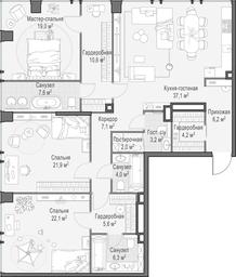 4-BD Apartment Sale, 157.3 sq. m. at Life Time, Sergeya Makeyeva Street, вл11/9с1-10, Moscow, Russia #3 4-BD Apartment Sale, 157.3 sq. m. at Life Time, Sergeya Makeyeva Street, вл11/9с1-10, Moscow, Russia #3