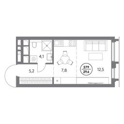 1-BD Apartment Sale, 29.6平方米 at Dom56, Fridrikha Engelsa Street, 56с1, Moscow, Russia #3 1-BD Apartment Sale, 29.6平方米 at Dom56, Fridrikha Engelsa Street, 56с1, Moscow, Russia #3