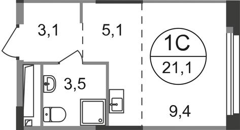 Apartment Sale, 21.1平方米 at Pervyi Moskovskiy, ulitsa Bianki, 1, Moskovskiy, Moscow, Russia #2 Apartment Sale, 21.1平方米 at Pervyi Moskovskiy, ulitsa Bianki, 1, Moskovskiy, Moscow, Russia #2