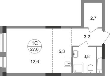 Apartment Sale, 27.6平方米 at Pervyi Moskovskiy, ulitsa Bianki, 1, Moskovskiy, Moscow, Russia #2 Apartment Sale, 27.6平方米 at Pervyi Moskovskiy, ulitsa Bianki, 1, Moskovskiy, Moscow, Russia #2