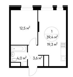 Apartment Sale, 39.4 sq. m. at Pervyi Moskovskiy, ulitsa Bianki, 1, Moskovskiy, Moscow, Russia #2 Apartment Sale, 39.4 sq. m. at Pervyi Moskovskiy, ulitsa Bianki, 1, Moskovskiy, Moscow, Russia #2