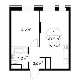 Apartment Sale, 39.4 sq. m. at Pervyi Moskovskiy, ulitsa Bianki, 1, Moskovskiy, Moscow, Russia #4