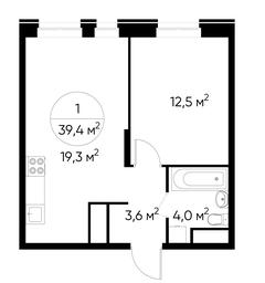 Apartment Sale, 39.4 sq. m. at Pervyi Moskovskiy, ulitsa Bianki, 1, Moskovskiy, Moscow, Russia #2