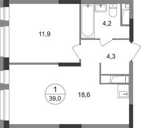 Apartment Sale, 39 sq. m. at Pervyi Moskovskiy, ulitsa Bianki, 1, Moskovskiy, Moscow, Russia #2 Apartment Sale, 39 sq. m. at Pervyi Moskovskiy, ulitsa Bianki, 1, Moskovskiy, Moscow, Russia #2