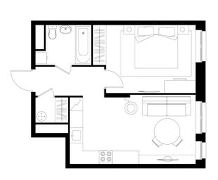 Apartment Sale, 42.9 sq. m. at Pervyi Moskovskiy, ulitsa Bianki, 1, Moskovskiy, Moscow, Russia #4