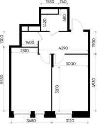 Apartment Sale, 47.3 sq. m. at Pervyi Moskovskiy, ulitsa Bianki, 1, Moskovskiy, Moscow, Russia #3