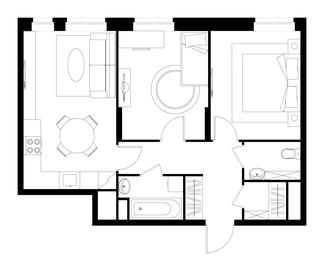 2-BD Apartment Sale, 55.5平方米 at Pervyi Moskovskiy, ulitsa Bianki, 1, Moskovskiy, Moscow, Russia #4