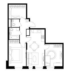 2-BD Apartment Sale, 64.9 sq. m. at Pervyi Moskovskiy, ulitsa Bianki, 1, Moskovskiy, Moscow, Russia #4