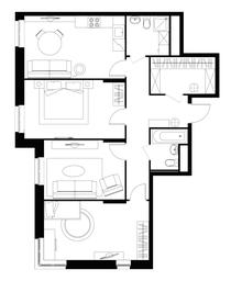 3-BD Apartment Sale, 85.8平方米 at Pervyi Moskovskiy, ulitsa Bianki, 1, Moskovskiy, Moscow, Russia #4