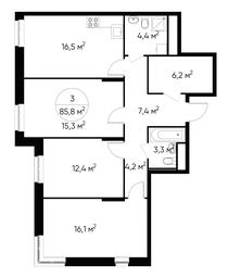 3-BD Apartment Sale, 85.8平方米 at Pervyi Moskovskiy, ulitsa Bianki, 1, Moskovskiy, Moscow, Russia #2 3-BD Apartment Sale, 85.8平方米 at Pervyi Moskovskiy, ulitsa Bianki, 1, Moskovskiy, Moscow, Russia #2