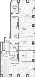 4-BD Apartment Sale, 151.6 sq. m. at Life Time, Sergeya Makeyeva Street, вл11/9с1-10, Moscow, Russia #3 4-BD Apartment Sale, 151.6 sq. m. at Life Time, Sergeya Makeyeva Street, вл11/9с1-10, Moscow, Russia #3
