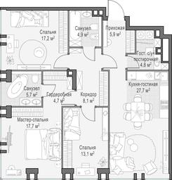 2-BD Apartment Sale, 110.2 sq. m. at Life Time, Sergeya Makeyeva Street, вл11/9с1-10, Moscow, Russia #3 2-BD Apartment Sale, 110.2 sq. m. at Life Time, Sergeya Makeyeva Street, вл11/9с1-10, Moscow, Russia #3