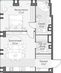 1-BD Apartment Sale, 57.8平方米 at Life Time, Sergeya Makeyeva Street, вл11/9с1-10, Moscow, Russia #2 1-BD Apartment Sale, 57.8平方米 at Life Time, Sergeya Makeyeva Street, вл11/9с1-10, Moscow, Russia #2