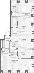 4-BD Apartment Sale, 151.6 sq. m. at Life Time, Sergeya Makeyeva Street, вл11/9с1-10, Moscow, Russia #3