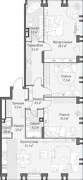 4-BD Apartment Sale, 151.6 sq. m. at Life Time, Sergeya Makeyeva Street, вл11/9с1-10, Moscow, Russia #2