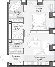 1-BD Apartment Sale, 55.1 sq. m. at Life Time, Sergeya Makeyeva Street, вл11/9с1-10, Moscow, Russia #3 1-BD Apartment Sale, 55.1 sq. m. at Life Time, Sergeya Makeyeva Street, вл11/9с1-10, Moscow, Russia #3