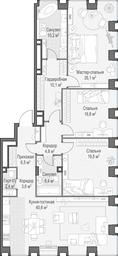 2-BD Apartment Sale, 147.8 sq. m. at Life Time, Sergeya Makeyeva Street, вл11/9с1-10, Moscow, Russia #3 2-BD Apartment Sale, 147.8 sq. m. at Life Time, Sergeya Makeyeva Street, вл11/9с1-10, Moscow, Russia #3