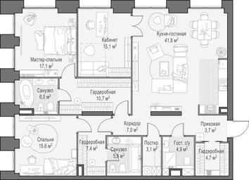 2-BD Apartment Sale, 143.6 sq. m. at Life Time, Sergeya Makeyeva Street, вл11/9с1-10, Moscow, Russia #3 2-BD Apartment Sale, 143.6 sq. m. at Life Time, Sergeya Makeyeva Street, вл11/9с1-10, Moscow, Russia #3