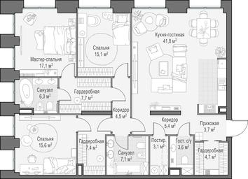 2-BD Apartment Sale, 143.6 sq. m. at Life Time, Sergeya Makeyeva Street, вл11/9с1-10, Moscow, Russia #2 2-BD Apartment Sale, 143.6 sq. m. at Life Time, Sergeya Makeyeva Street, вл11/9с1-10, Moscow, Russia #2