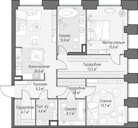 1-BD Apartment Sale, 106.4 sq. m. at Life Time, Sergeya Makeyeva Street, вл11/9с1-10, Moscow, Russia #2 1-BD Apartment Sale, 106.4 sq. m. at Life Time, Sergeya Makeyeva Street, вл11/9с1-10, Moscow, Russia #2