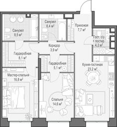 Продажа 1-комн. квартиры, 99,5 м² в ЖК «Роскошный квартал LIFE TIME (ЛАЙФ ТАЙМ)», улица Сергея Макеева, вл11/9с1-10, Москва, Россия #4