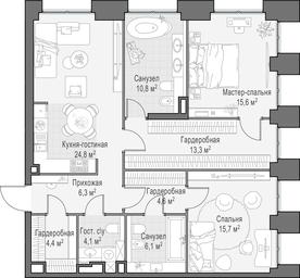 1-BD Apartment Sale, 106.2平方米 at Life Time, Sergeya Makeyeva Street, вл11/9с1-10, Moscow, Russia #2 1-BD Apartment Sale, 106.2平方米 at Life Time, Sergeya Makeyeva Street, вл11/9с1-10, Moscow, Russia #2